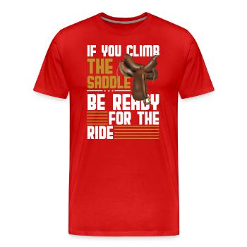 Western Wüste Wildnis - Männer Premium Bio T-Shirt - Rot - Vorne - Damien (186cm)