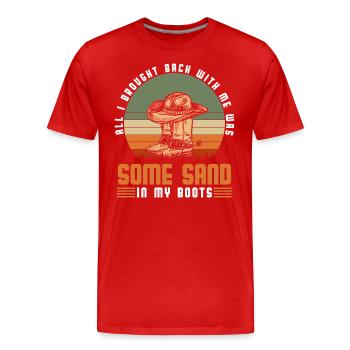 Wilder Westen Wild Pferd Westernpferd - Männer Premium Bio T-Shirt - Rot - Vorne - Damien (186cm)