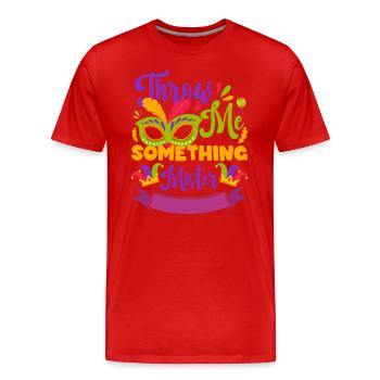 Célébrations de carnaval colorées - T-shirt bio Premium Homme - rouge - Devant - Damien (186cm)