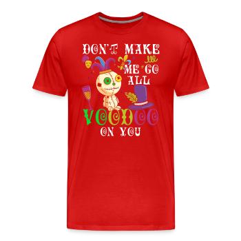 Mardi Gras Parade Perles Mardi - T-shirt bio Premium Homme - rouge - Devant - Damien (186cm)