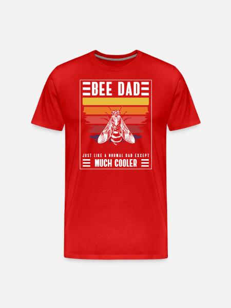 Honey Bees Flies - Men's Premium Organic T-Shirt - red