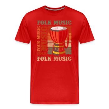 Music, Culture, Concert, Country - Men's Premium Organic T-Shirt - red - Front - Damien (186cm)