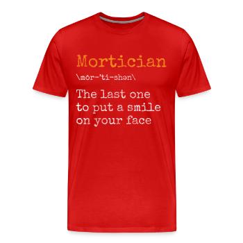 Bestatter Friedhof - Männer Premium Bio T-Shirt - Rot - Vorne - Damien (186cm)