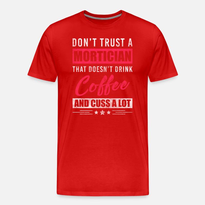 Bestattung Beruf Trauer - Männer Premium Bio T-Shirt - Rot