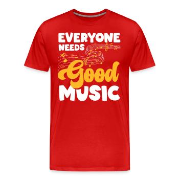 Dj Passion Songs Festival - Men's Premium Organic T-Shirt - red - Front - Damien (186cm)