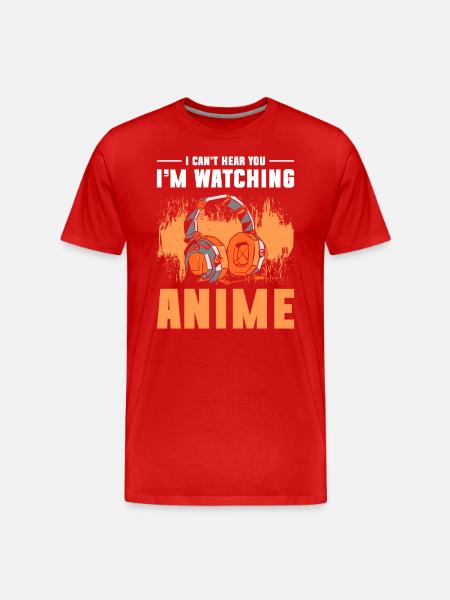 Manga Japanese Comic Hentai - Men's Premium Organic T-Shirt - red