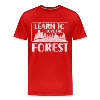 Nature Camping Protection de l’environnement Forestier - T-shirt bio Premium Homme - rouge - Devant - Damien (186cm)