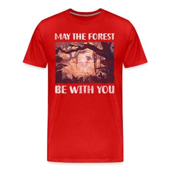 Natur Naturliebhaber Erholung Forstwirt - Männer Premium Bio T-Shirt - Rot - Vorne - Damien (186cm)