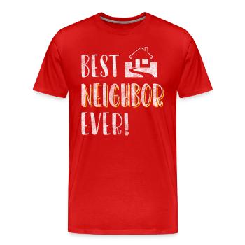 Neighbors Humor Alcohol Apartment - Men's Premium Organic T-Shirt - red - Front - Damien (186cm)