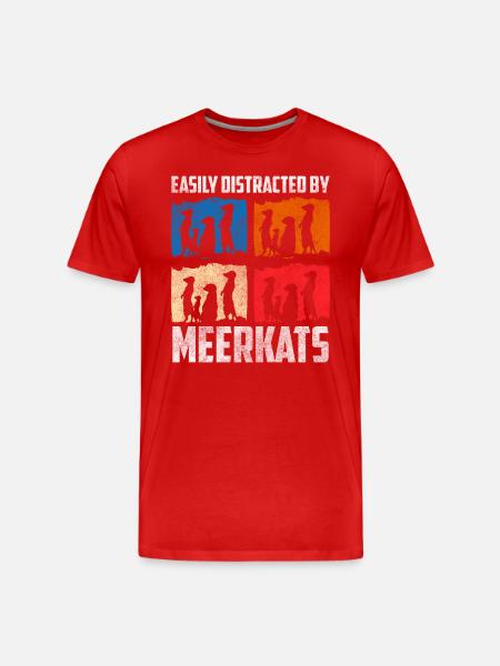 Wildtier Zoo Querstreifen - Männer Premium Bio T-Shirt - Rot