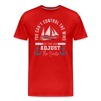 Segeln Ozean - Männer Premium Bio T-Shirt - Rot - Vorne - Damien (186cm)