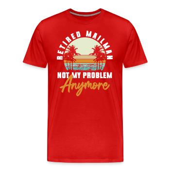 Postbote Zustellung Pakete Postboten - Männer Premium Bio T-Shirt - Rot - Vorne - Damien (186cm)