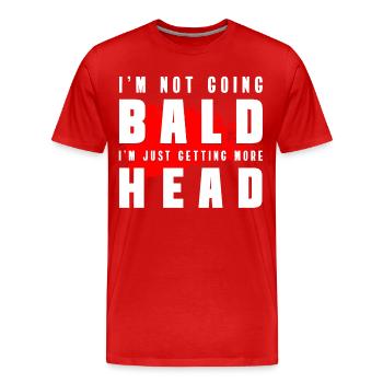 Bald man - Men's Premium Organic T-Shirt - red - Front - Damien (186cm)