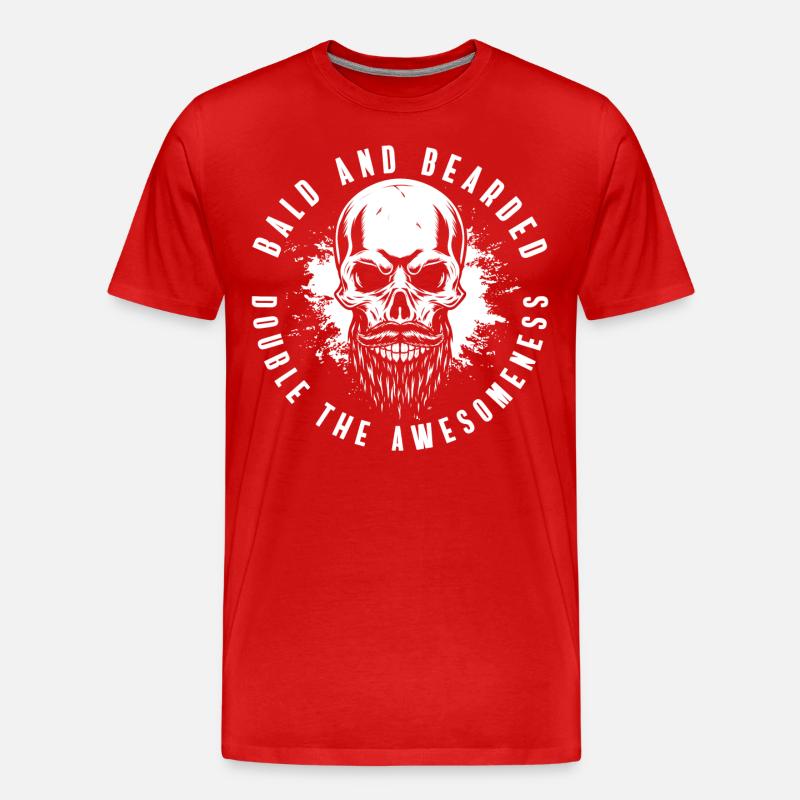 Glatze Glatzenträger Mann Haarlos - Männer Premium Bio T-Shirt - Rot