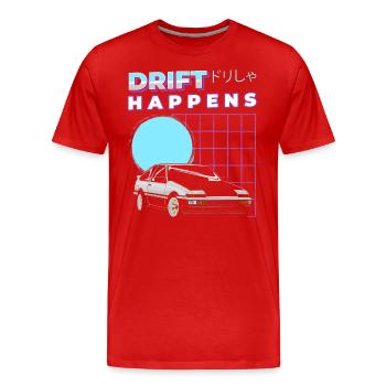 Motorsport Vehicle Racer - Men's Premium Organic T-Shirt - red - Front - Damien (186cm)