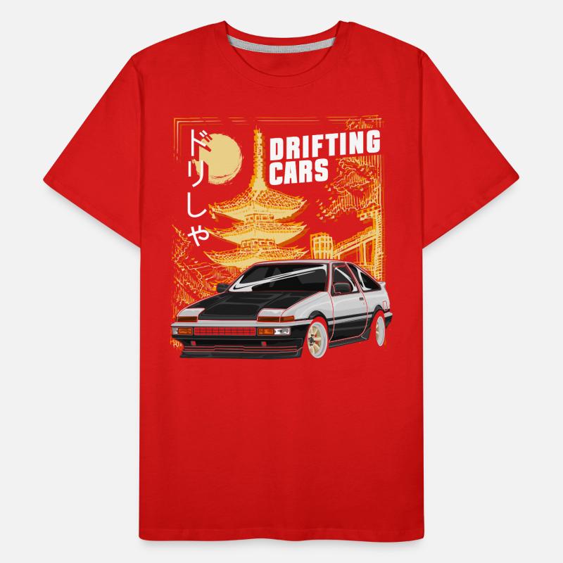 Drifting Car Burnout Engine Men's Premium Organic T-Shirt