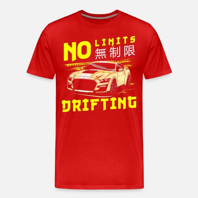 Driften Auto Quer - Männer Premium Bio T-Shirt - Rot