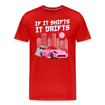 Motorsport Donut Vehicle Mechanic - Men's Premium Organic T-Shirt - red - Front - Damien (186cm)