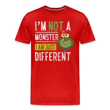 Costume d’horreur terrible - T-shirt bio Premium Homme - rouge - Devant - Damien (186cm)