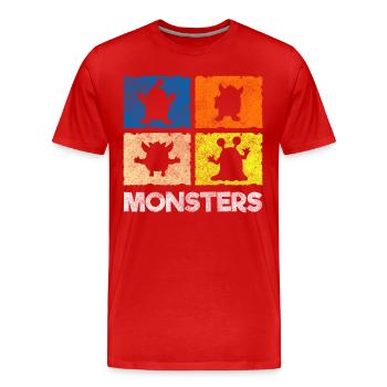 Déguisement d’Halloween Creature Kids - T-shirt bio Premium Homme - rouge - Devant - Damien (186cm)