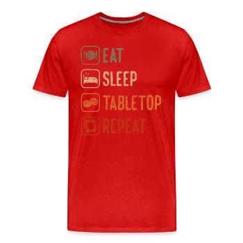 Board Game Board Roleplayer Player - Men's Premium Organic T-Shirt - red - Front - Damien (186cm)
