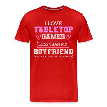 Game Nerd Role Playing Strategy - Men's Premium Organic T-Shirt - red - Front - Damien (186cm)