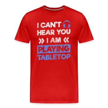 Jeux Stratégie du gagnant Geek - T-shirt bio Premium Homme - rouge - Devant - Damien (186cm)