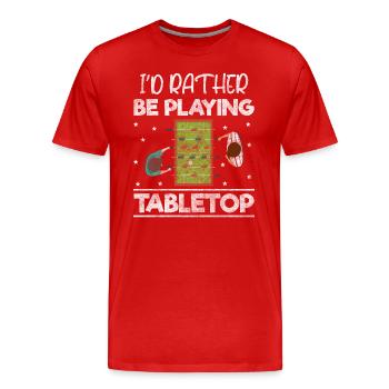 Board Game Geek Dice Player - Men's Premium Organic T-Shirt - red - Front - Damien (186cm)