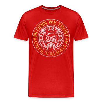 Symbole de Thor Nordmann Asgard - T-shirt bio Premium Homme - rouge - Devant - Damien (186cm)