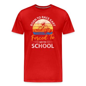 Vainqueur de la course Kart Motorsport - T-shirt bio Premium Homme - rouge - Devant - Damien (186cm)