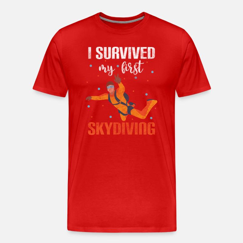 Skydiver Sky Freefall Base Jump - Men's Premium Organic T-Shirt - red