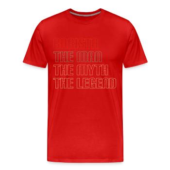 Coffee Profession Espresso - Men's Premium Organic T-Shirt - red - Front - Damien (186cm)