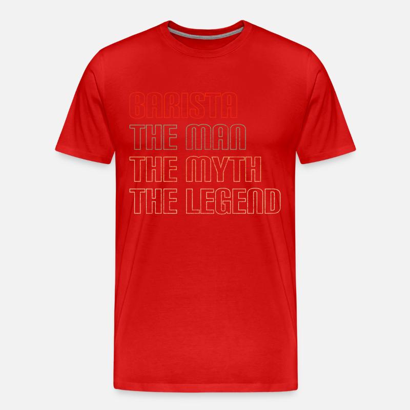 Kaffee Beruf Espresso - Männer Premium Bio T-Shirt - Rot