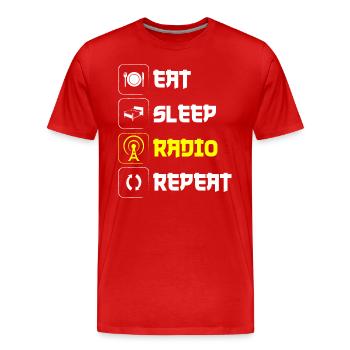 Affichage des emplois de modérateur - T-shirt bio Premium Homme - rouge - Devant - Damien (186cm)
