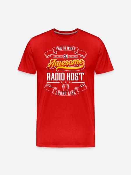 Podcast Beruf Tv Sendung - Organic T-shirt Ekologisk premium-T-shirt herr - röd