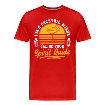 Cocktail Mixer Alcohol Mixer Tequila Sunrise - Men's Premium Organic T-Shirt - red - Front - Damien (186cm)