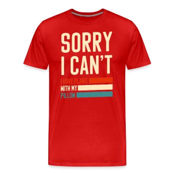 Sleeping, snoozing, relaxing, sleepyhead - Men's Premium Organic T-Shirt - red - Front - Damien (186cm)
