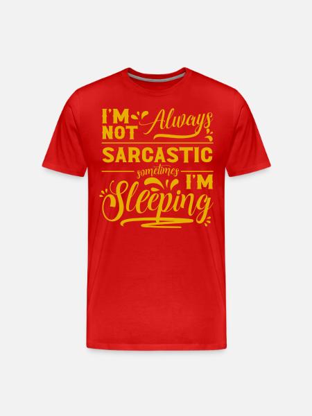 Schläfer Langschläfer Faul - Männer Premium Bio T-Shirt - Rot