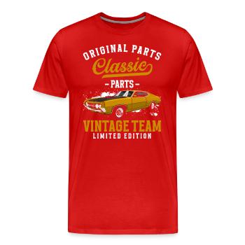 Automobil Mechatroniker Alt - Männer Premium Bio T-Shirt - Rot - Vorne - Damien (186cm)