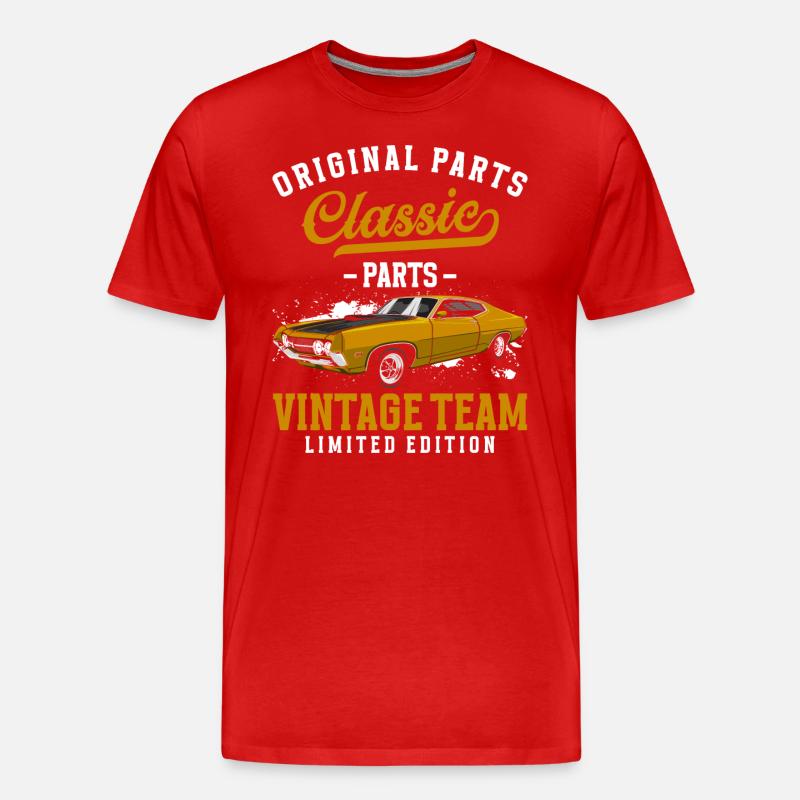 Automobil Mechatroniker Alt - Männer Premium Bio T-Shirt - Rot