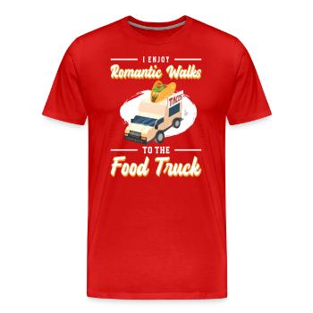 Food Truck Meal Foodie - Men's Premium Organic T-Shirt - red - Front - Damien (186cm)