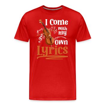 Musician Cash Musical Instrument Entertainer - Men's Premium Organic T-Shirt - red - Front - Damien (186cm)