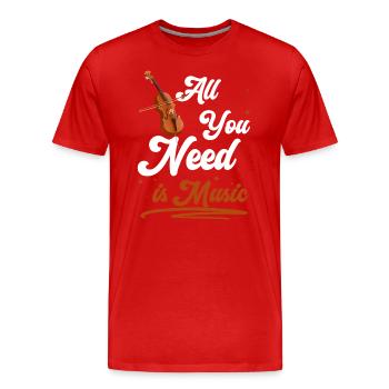 Musicians, tips, town musicians, entertainers - Men's Premium Organic T-Shirt - red - Front - Damien (186cm)
