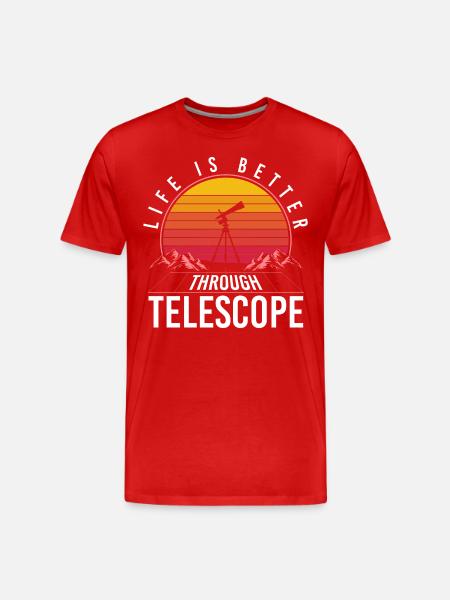 Universe Earth Solar System Science - Men's Premium Organic T-Shirt - red