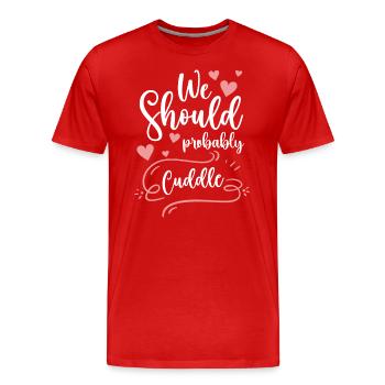 Câlins Teddy Bear Relation Affection - T-shirt bio Premium Homme - rouge - Devant - Damien (186cm)