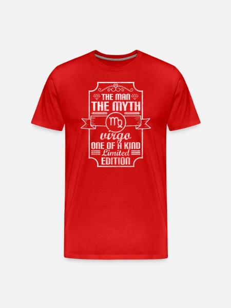 Virgo Characteristics Earth - Men's Premium Organic T-Shirt - red