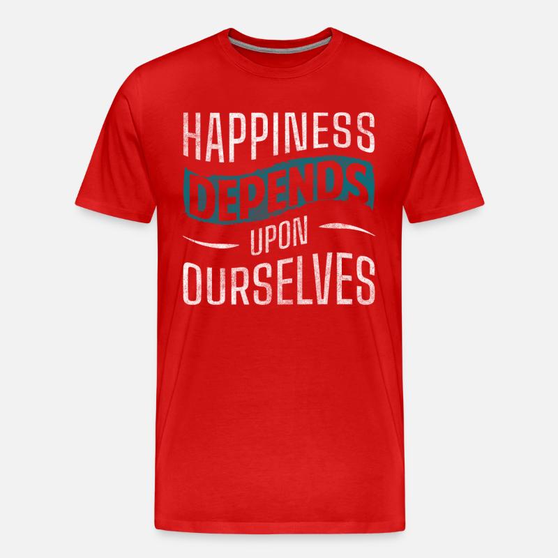 Motivation Optimist Freude - Männer Premium Bio T-Shirt - Rot