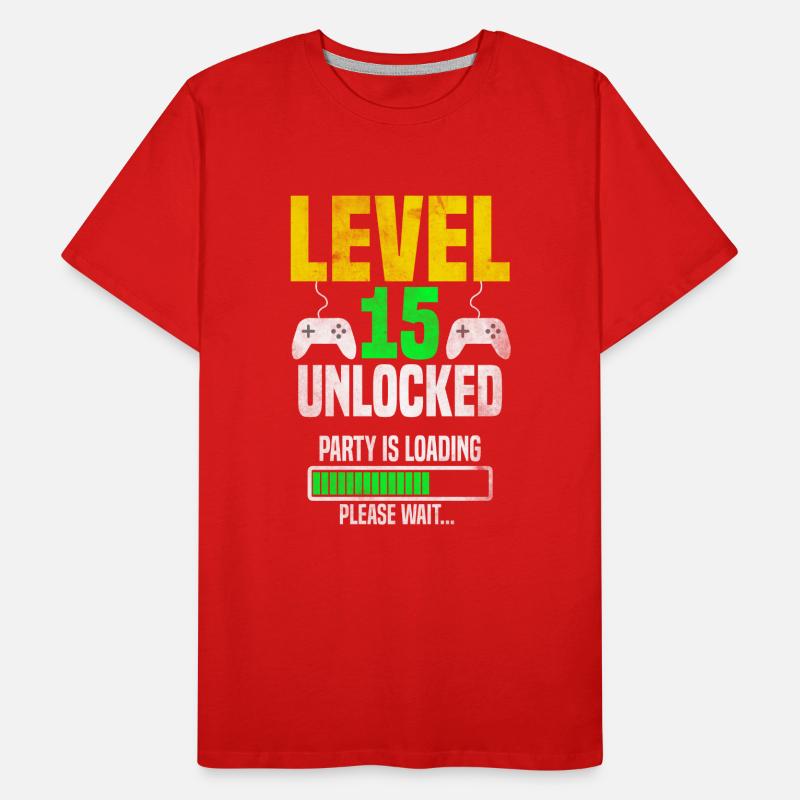 Level 15 unlocked – Party is loading Men's Premium Organic T-Shirt
