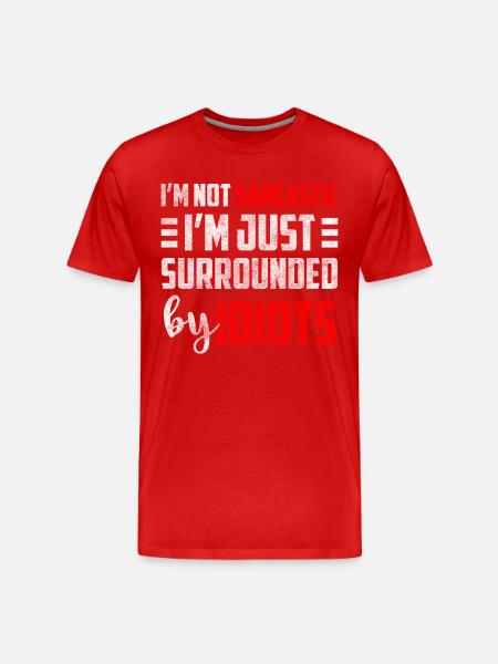 Black Humor Party WItz - Men's Premium Organic T-Shirt - red