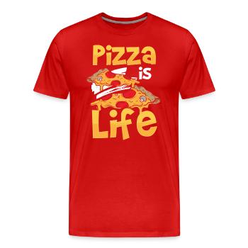 Pizzeria Pizza lovers Restaurant - T-shirt bio Premium Homme - rouge - Devant - Damien (186cm)